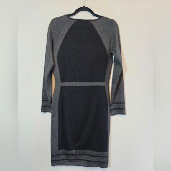 Max Studio Black and Gray Long Sleeve Dress - Picture 3 of 3